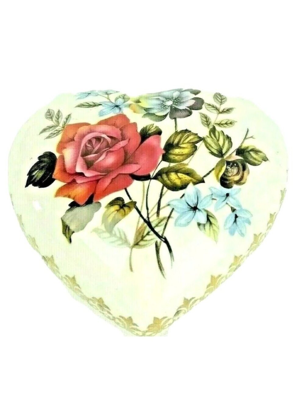 Princess House Porcelain Heart Vanity Pomander England Potpourri Holder